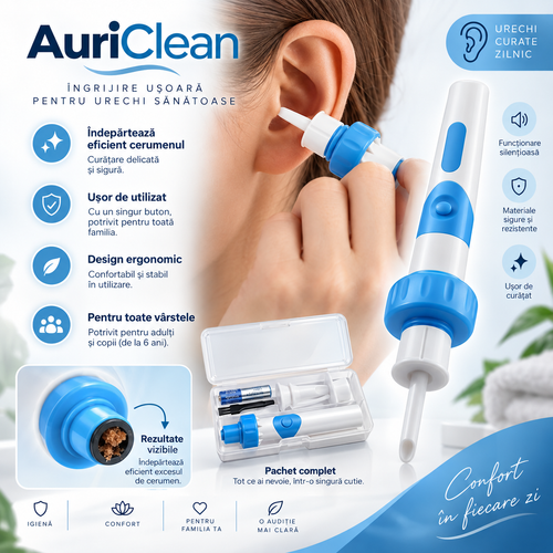 AuriClean – Aspirator Electric pentru Cerumen