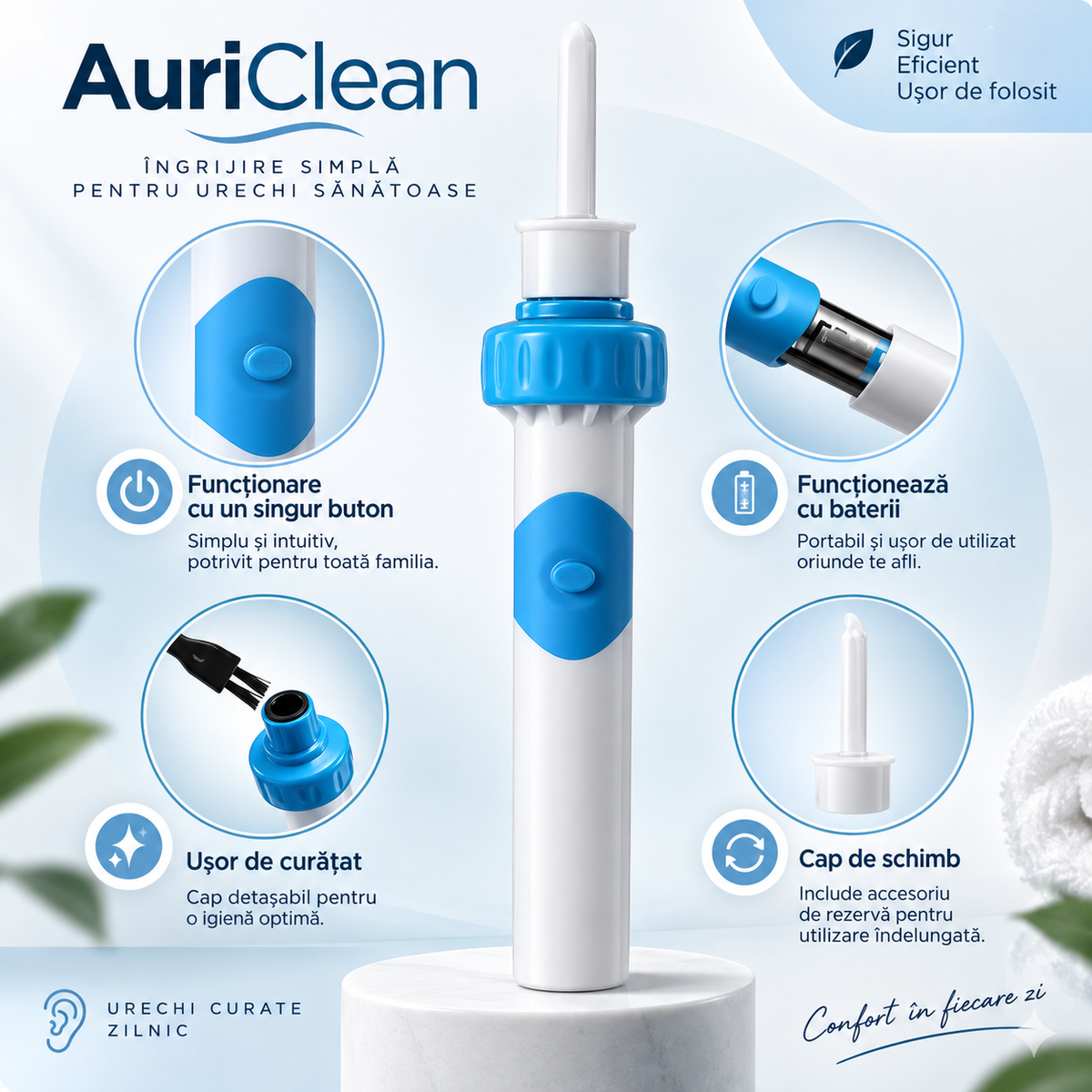 AuriClean – Aspirator Electric pentru Cerumen