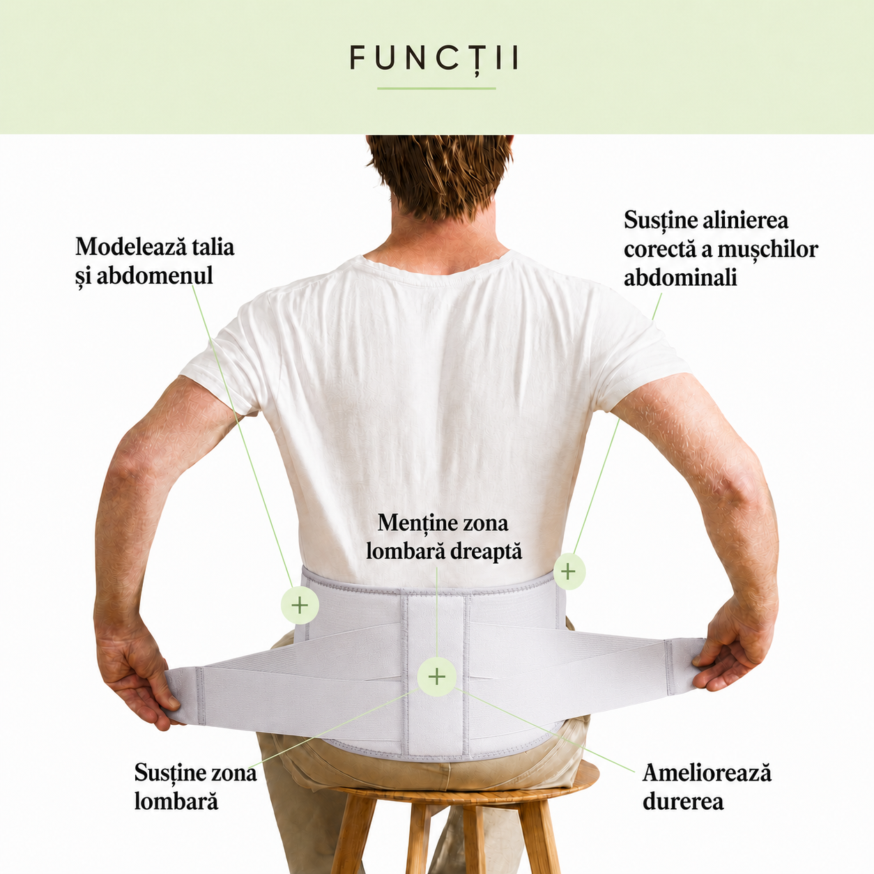 CORSET ORTOPEDIC PENTRU SUSȚINEREA ZONEI LOMBARE